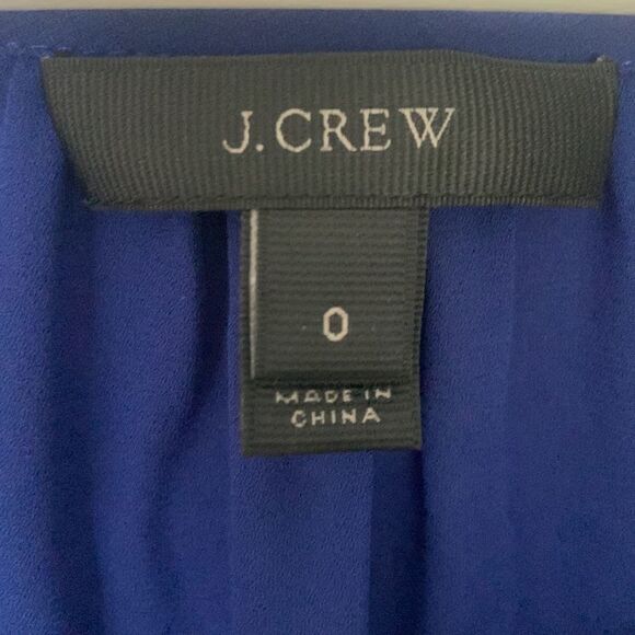 J. CREW Indigo Blue Tassel Oversized Trim Top - Size 0 - Runs Big- Fits XS, S, M - Picture 5 of 8
